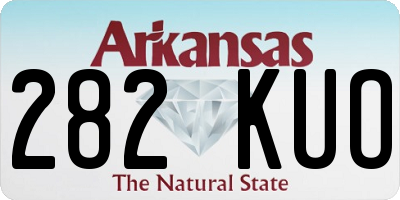 AR license plate 282KUO