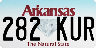 AR license plate 282KUR