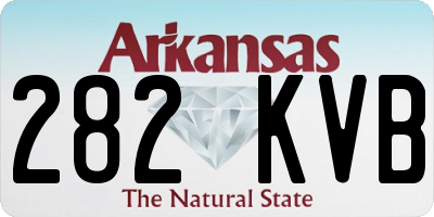 AR license plate 282KVB