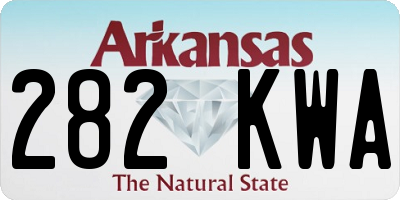 AR license plate 282KWA
