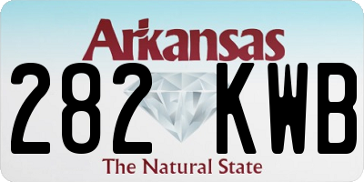AR license plate 282KWB