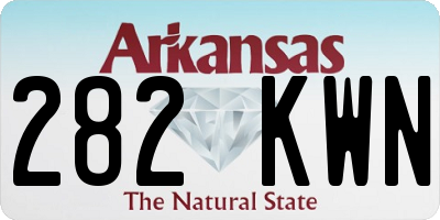 AR license plate 282KWN