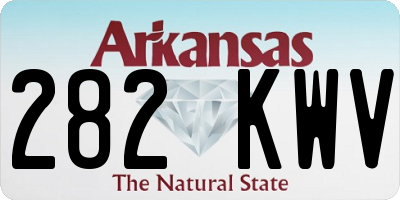 AR license plate 282KWV