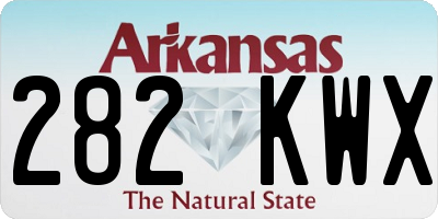 AR license plate 282KWX