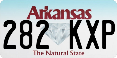 AR license plate 282KXP