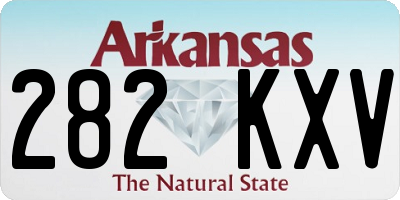 AR license plate 282KXV