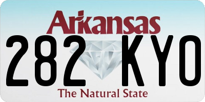 AR license plate 282KYO
