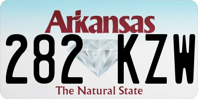 AR license plate 282KZW
