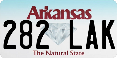 AR license plate 282LAK