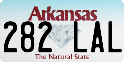 AR license plate 282LAL
