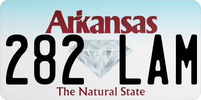 AR license plate 282LAM