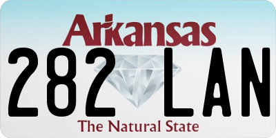AR license plate 282LAN