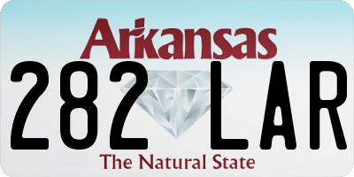 AR license plate 282LAR