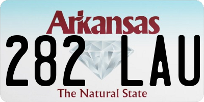 AR license plate 282LAU