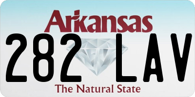 AR license plate 282LAV