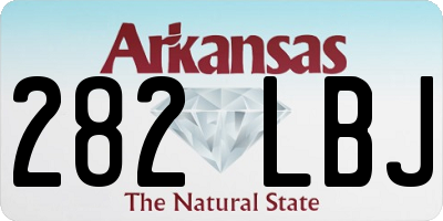 AR license plate 282LBJ