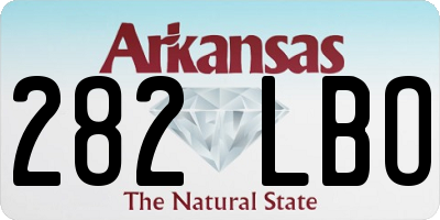 AR license plate 282LBO