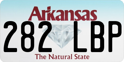 AR license plate 282LBP