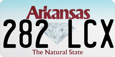 AR license plate 282LCX