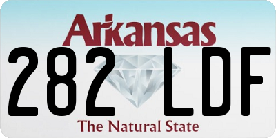AR license plate 282LDF