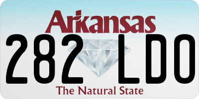 AR license plate 282LDO