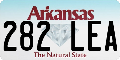 AR license plate 282LEA