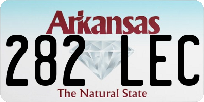 AR license plate 282LEC