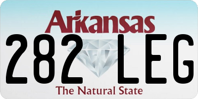 AR license plate 282LEG