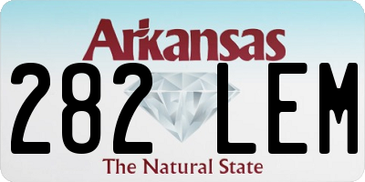 AR license plate 282LEM