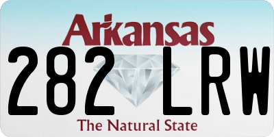 AR license plate 282LRW