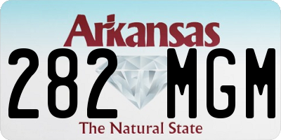 AR license plate 282MGM