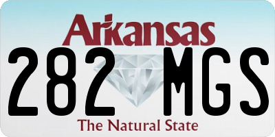 AR license plate 282MGS