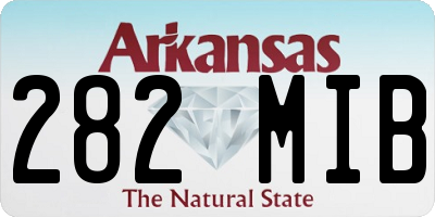 AR license plate 282MIB