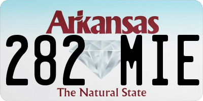 AR license plate 282MIE