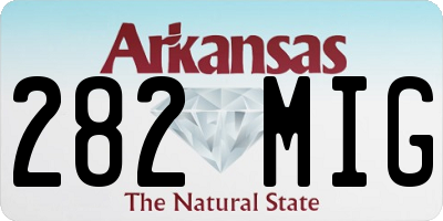 AR license plate 282MIG