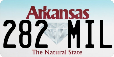 AR license plate 282MIL