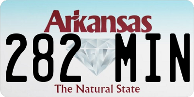 AR license plate 282MIN