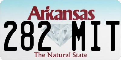 AR license plate 282MIT