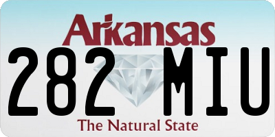 AR license plate 282MIU