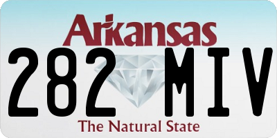 AR license plate 282MIV