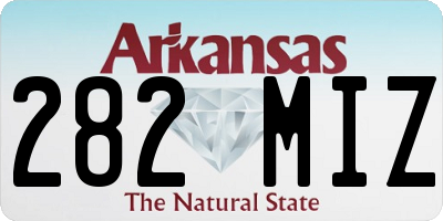 AR license plate 282MIZ
