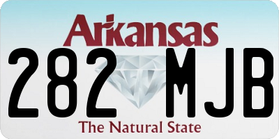 AR license plate 282MJB