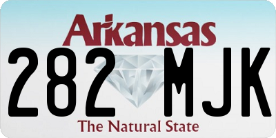 AR license plate 282MJK