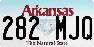 AR license plate 282MJQ