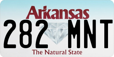 AR license plate 282MNT