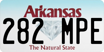 AR license plate 282MPE