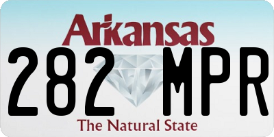 AR license plate 282MPR