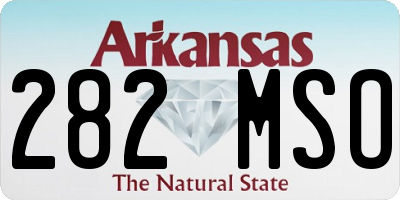 AR license plate 282MSO