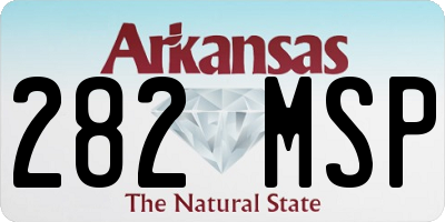 AR license plate 282MSP