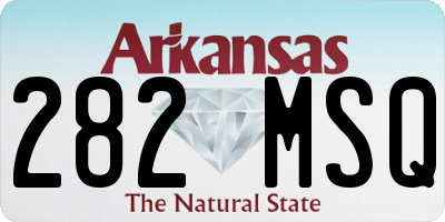 AR license plate 282MSQ